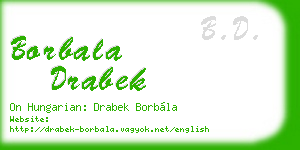 borbala drabek business card