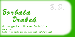 borbala drabek business card